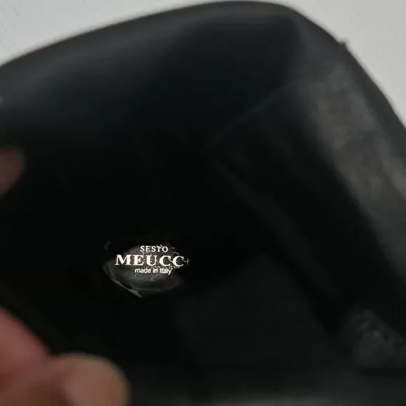 Sesto Meucci Leather Riding Slouchy Knee High Phyton Print Gothic Boots Size 7 - Picture 6 of 15